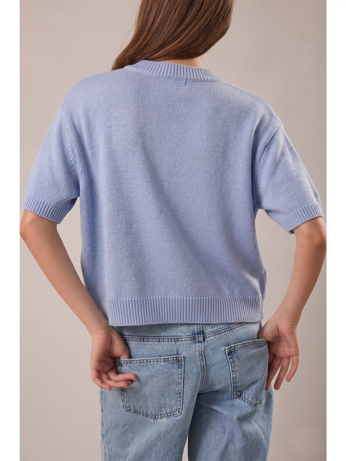 Short Sleeve Sweater Cardigan