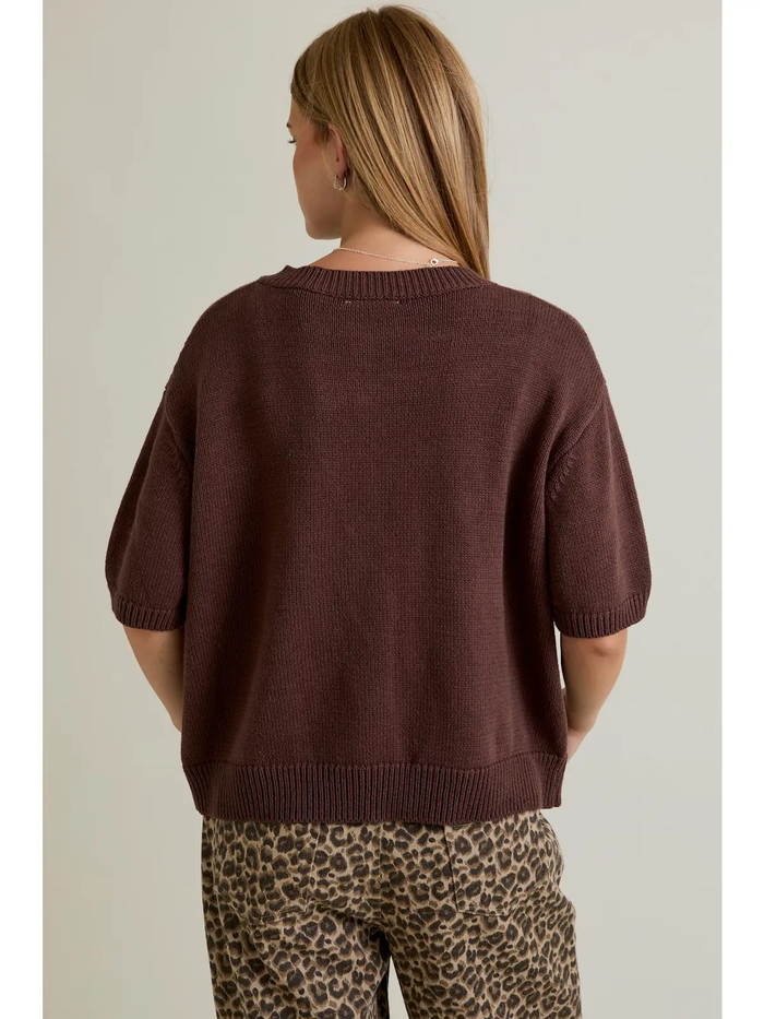 Short Sleeve Sweater Cardigan