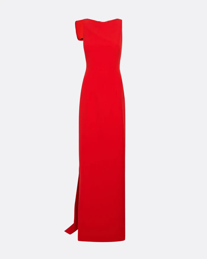 Sleeveless column dress with bow accent - Lura