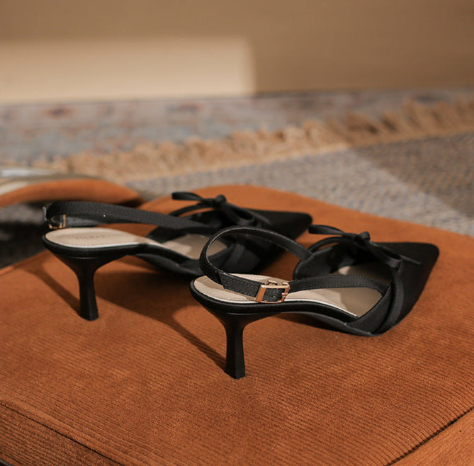slingback pumps with bow detail - AURORAKRI