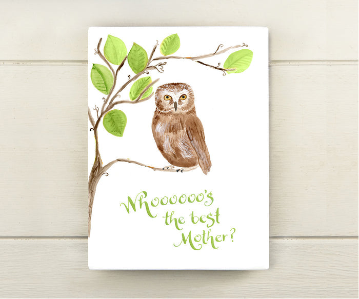Small Owl Mother's Day Card