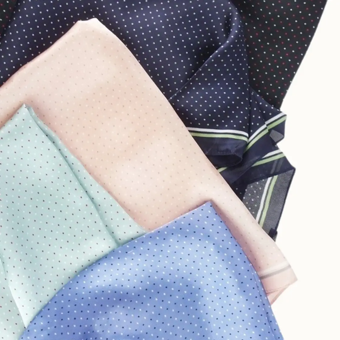 So Silky Satin Neckerchief Scarf, Versatile - Greige Goods