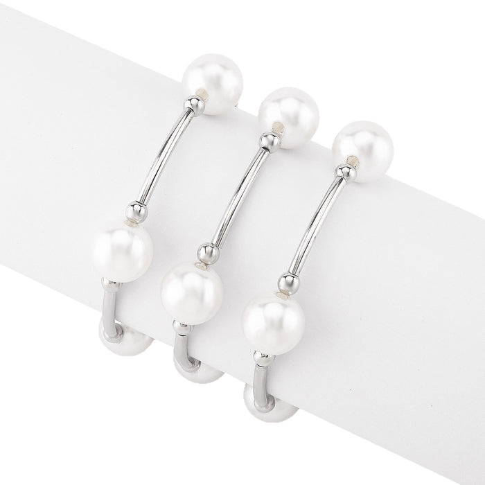 spiral cuff bracelet with oversized pearls – NOIRÉLLE