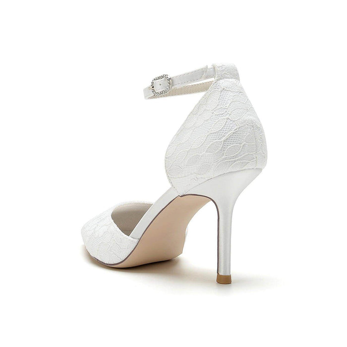 Stiletto Heel 8.5cm Silk-Like Lace Shoes CK0379 - COCOMELODY