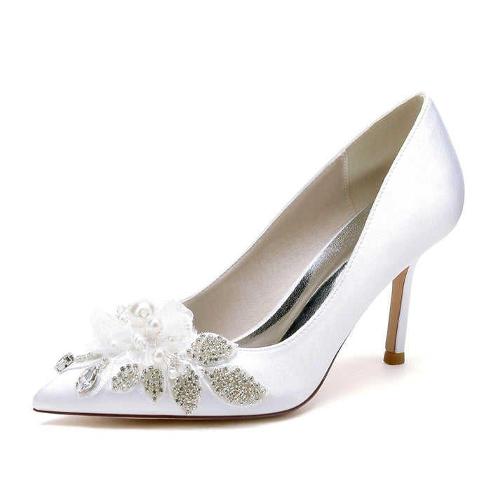 Stiletto Heel 8.5cm Silk-Like Shoes CK0441 - COCOMELODY