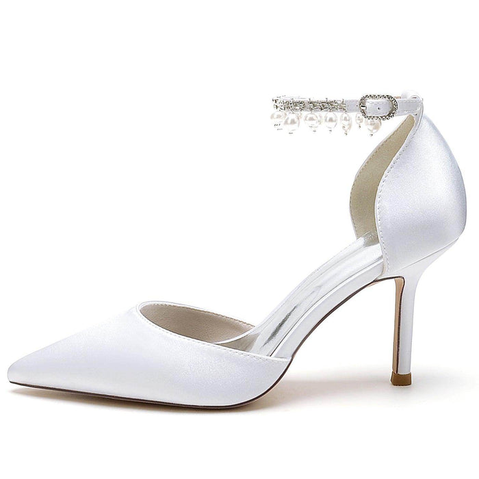 Stiletto Heel 8.5cm Silk-Like Shoes CK0442 - COCOMELODY