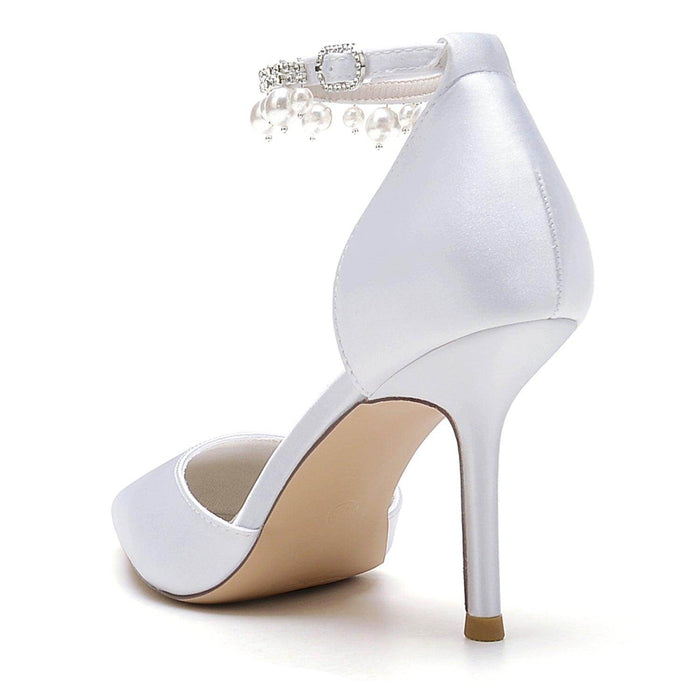 Stiletto Heel 8.5cm Silk-Like Shoes CK0442 - COCOMELODY