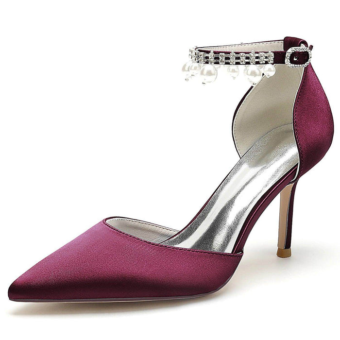Stiletto Heel 8.5cm Silk-Like Shoes CK0442 - COCOMELODY