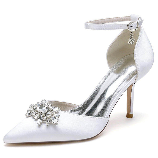 Stiletto Heel 8.5cm Silk-Like Shoes CK0445 - COCOMELODY