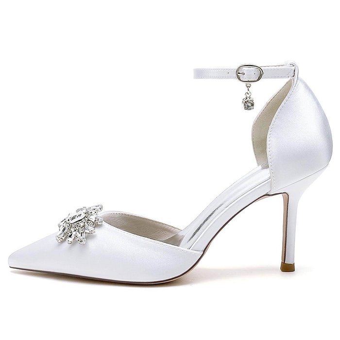 Stiletto Heel 8.5cm Silk-Like Shoes CK0445 - COCOMELODY