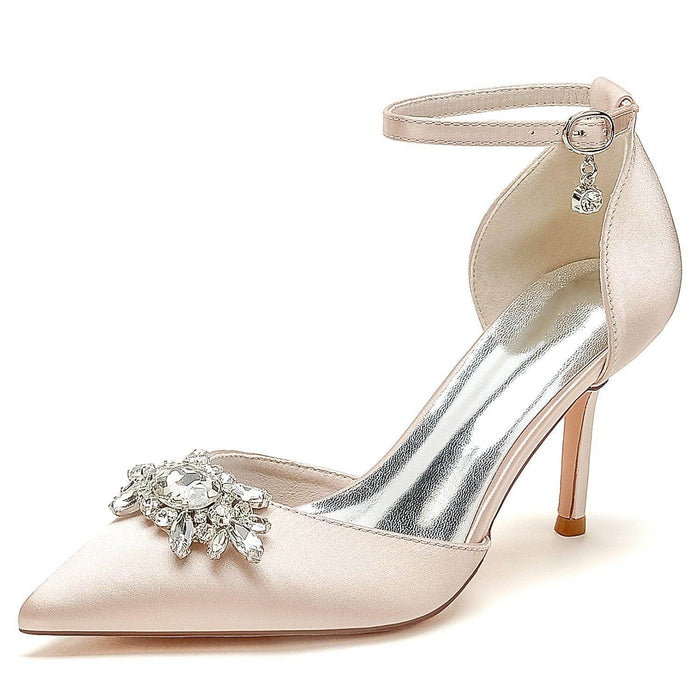 Stiletto Heel 8.5cm Silk-Like Shoes CK0445 - COCOMELODY