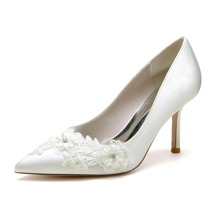 Stiletto Heel 8.5cm Silk-Like Shoes CK0473 - COCOMELODY