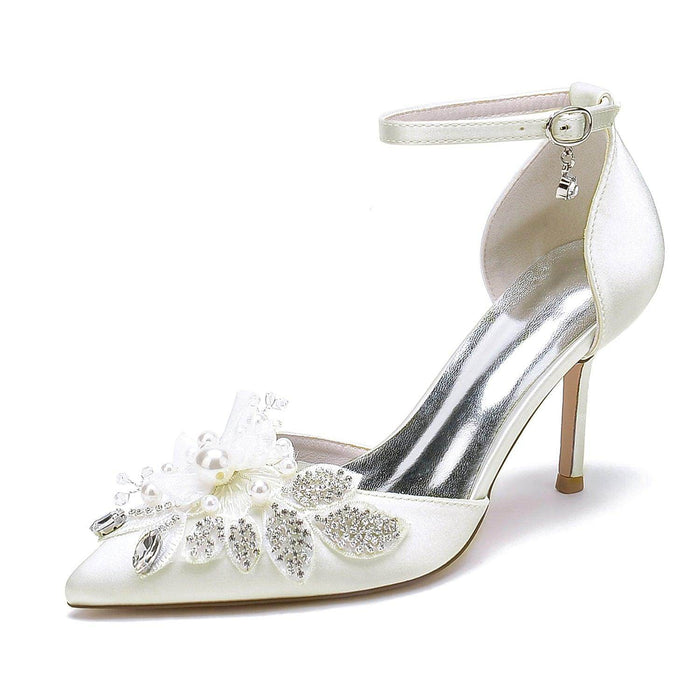 Stiletto Heel 8.5cm Silk-Like Shoes CK0476 - COCOMELODY