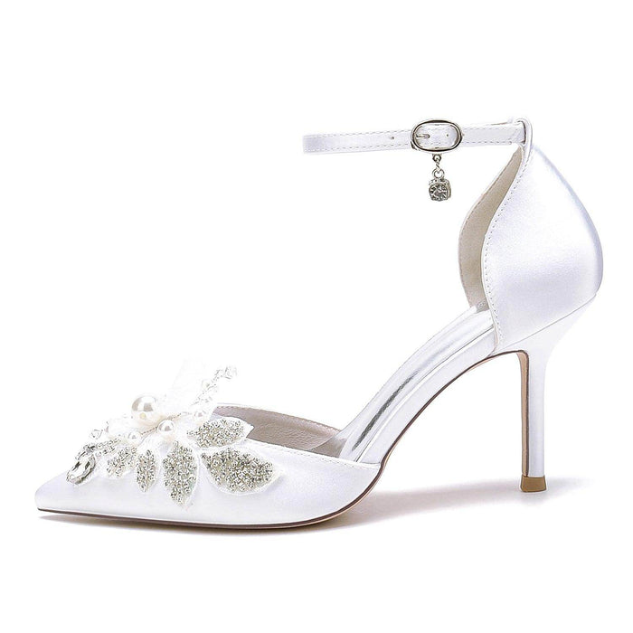 Stiletto Heel 8.5cm Silk-Like Shoes CK0476 - COCOMELODY