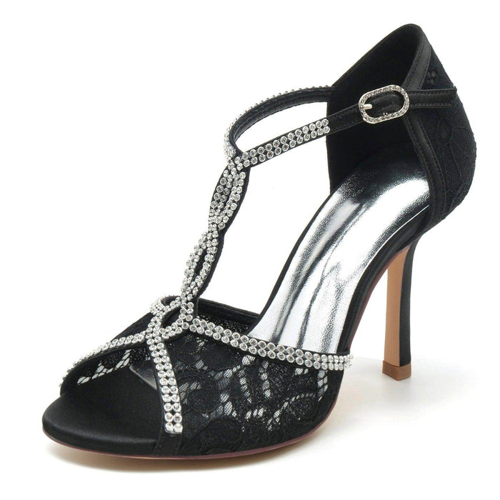 Stiletto Heel 9.5cm Silk-Like Shoes CK0390 - COCOMELODY