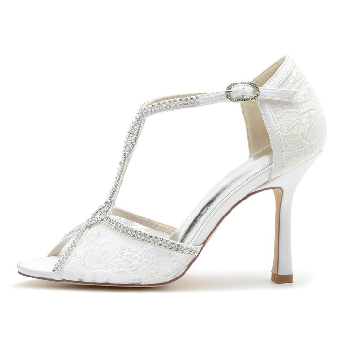 Stiletto Heel 9.5cm Silk-Like Shoes CK0390 - COCOMELODY