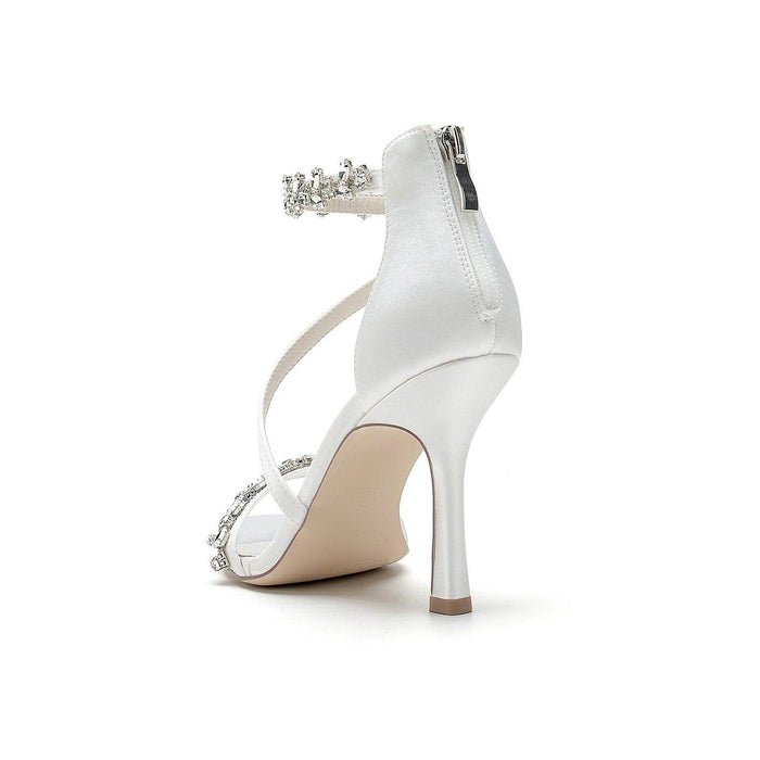 Stiletto Heel 9.5cm Silk-Like Shoes CK0391 - COCOMELODY