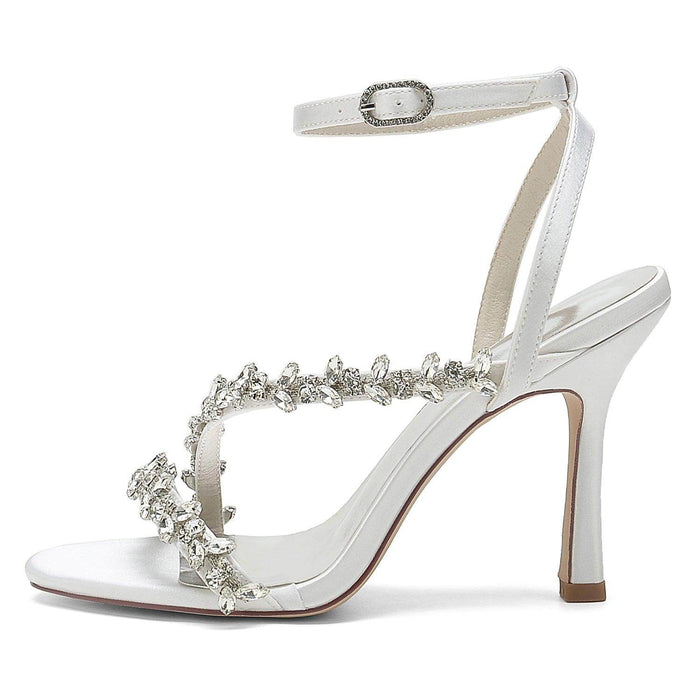 Stiletto Heel 9.5cm Silk-Like Shoes CK0392 - COCOMELODY