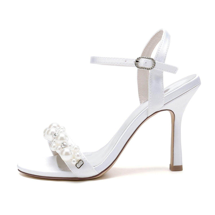 Stiletto Heel 9.5cm Silk-Like Shoes CK0478 - COCOMELODY