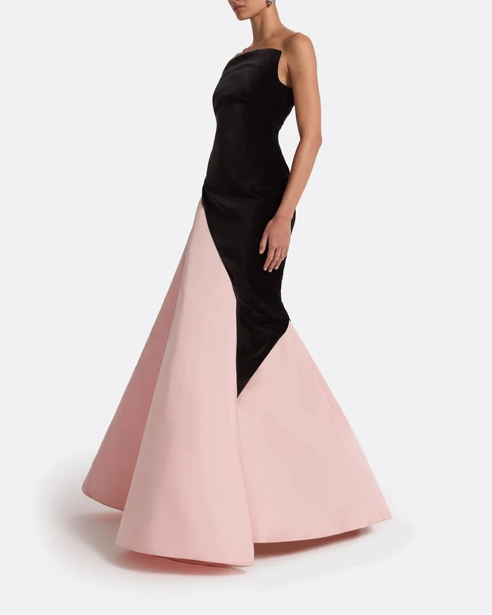 Strapless evening dress with bodice - Lucy