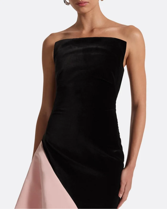 Strapless evening dress with bodice - Lucy
