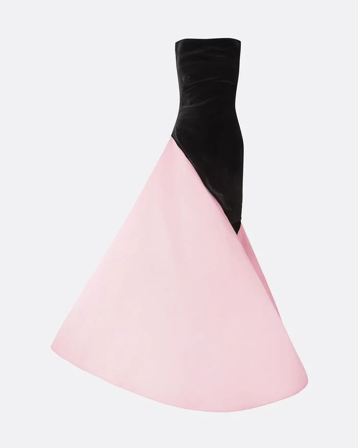 Strapless evening dress with bodice - Lucy