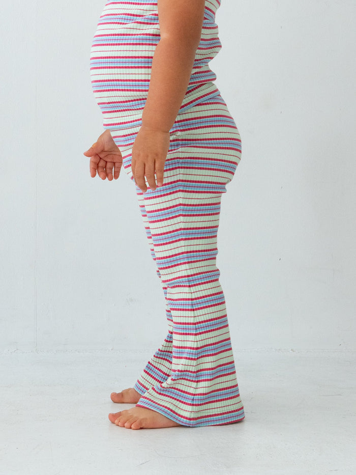 Stripe flare pants