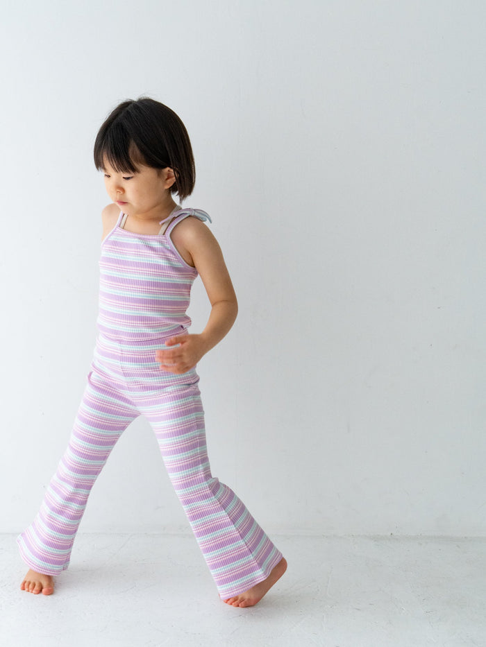 Stripe flare pants