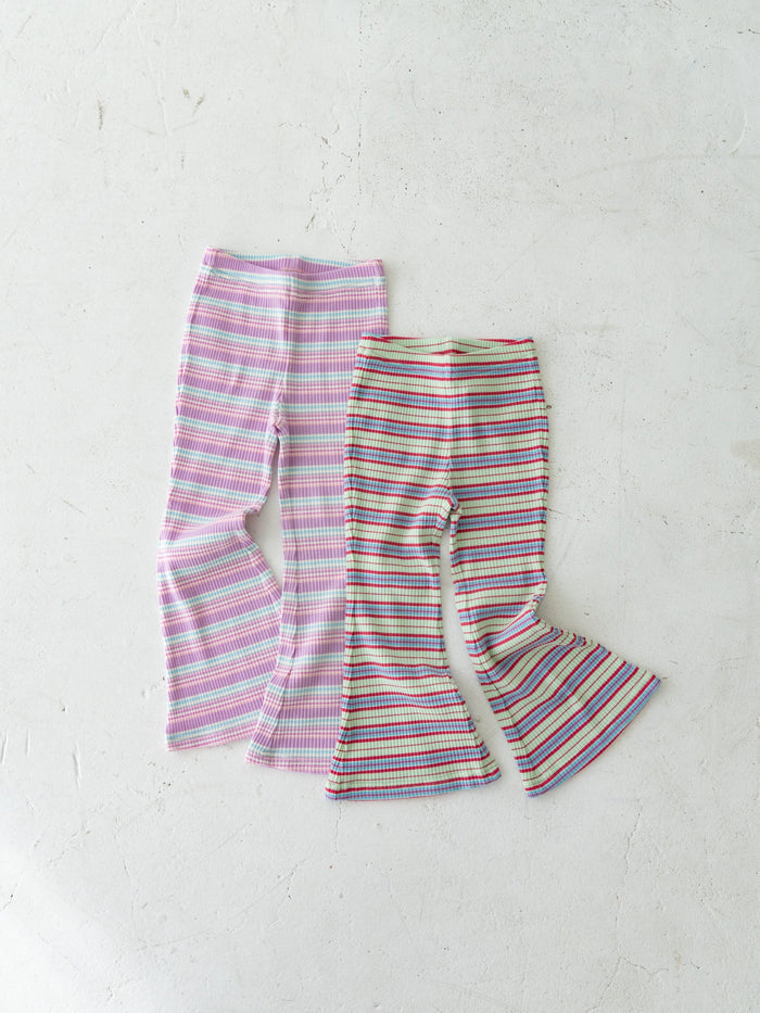 Stripe flare pants