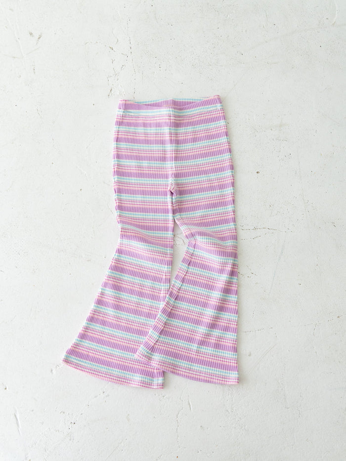 Stripe flare pants