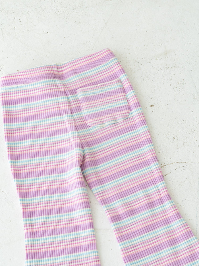 Stripe flare pants