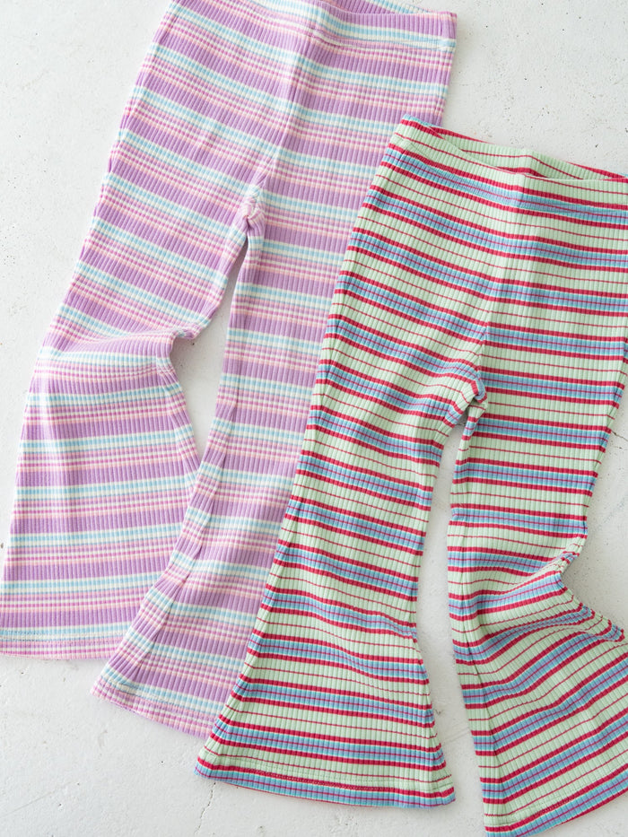 Stripe flare pants