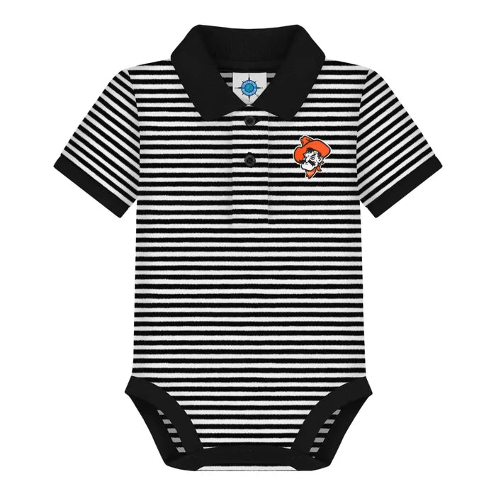 Striped Baby Polo Bodysuit