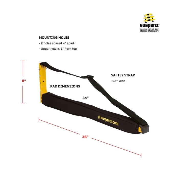 SUSPENZ CANOE RACK 36"