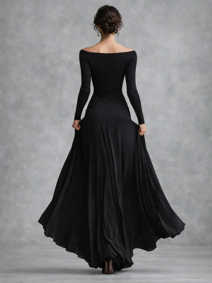Sydney - Elegant Women's Formal Maxi Dress with Off-Shoulder Design