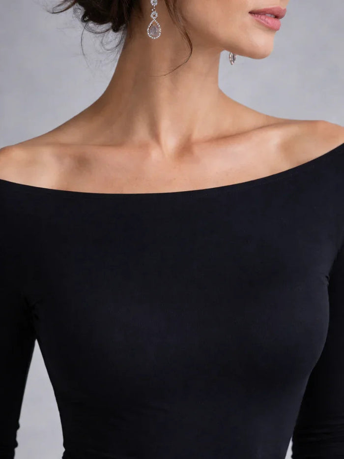 Sydney - Elegant Women's Formal Maxi Dress with Off-Shoulder Design