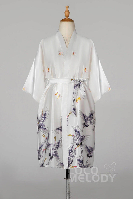 Tea Length Silk-Like Robes CZ0205 - COCOMELODY