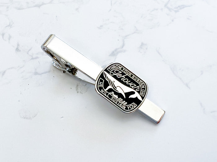 Throw Your Burden Tie Clip Silver - GINGERS