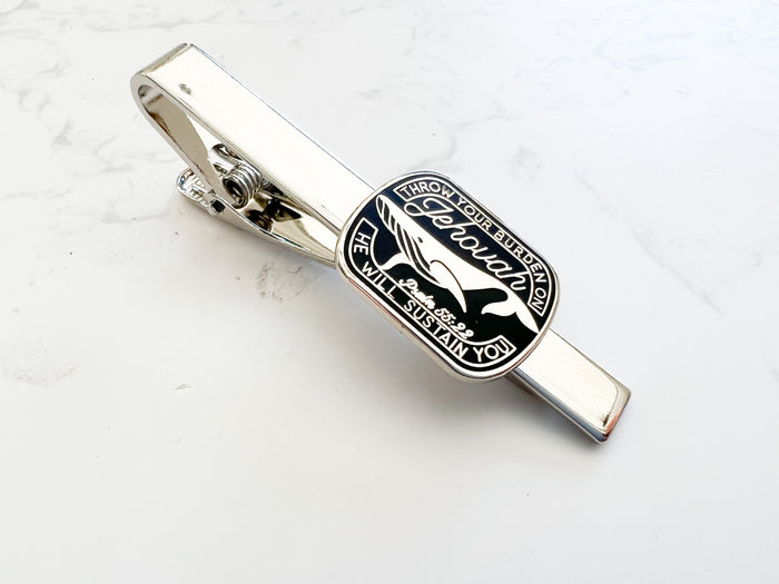 Throw Your Burden Tie Clip Silver - GINGERS