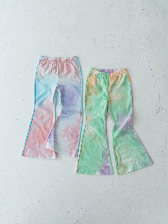 Tie-dye flare pants