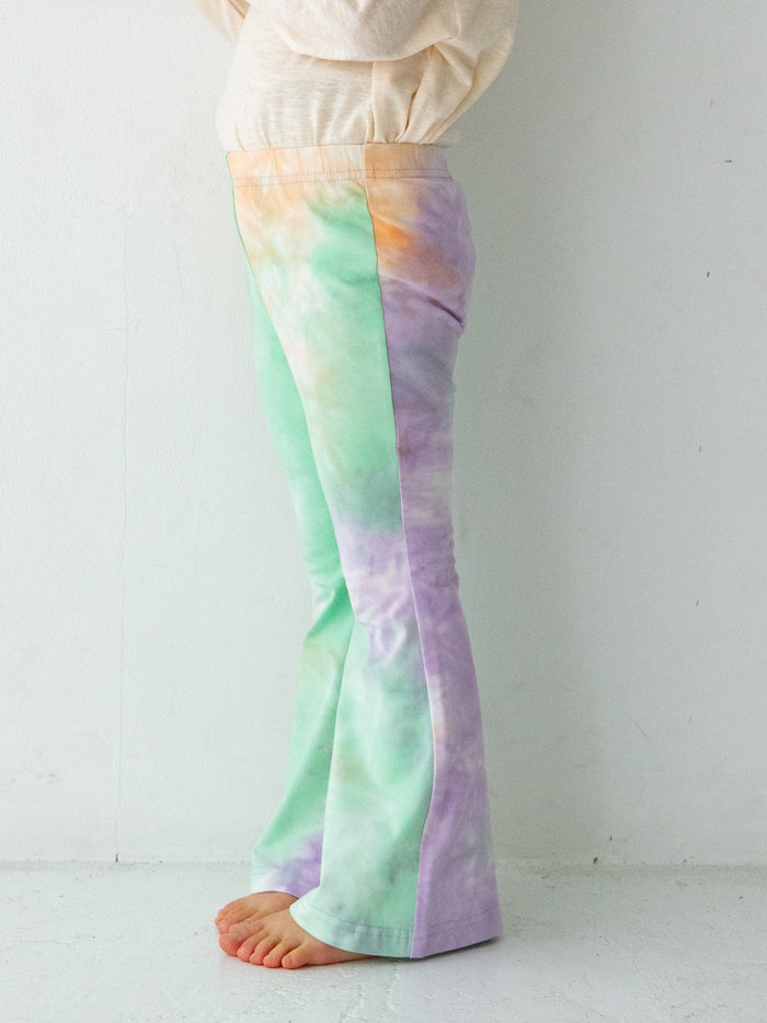 Tie-dye flare pants