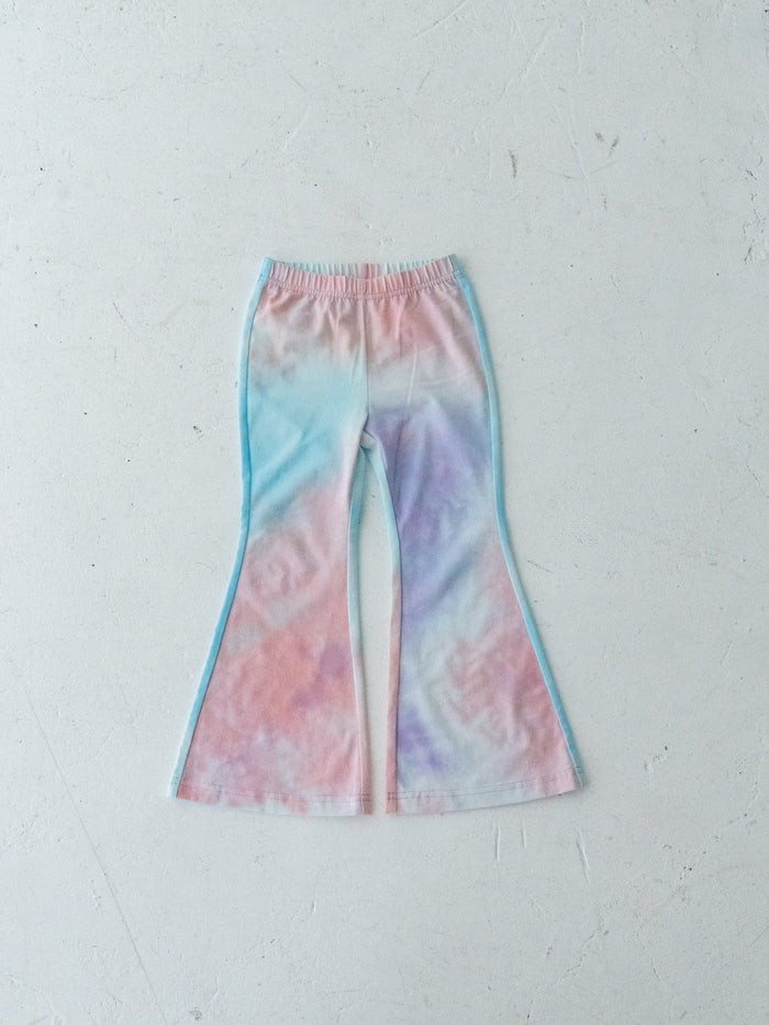 Tie-dye flare pants