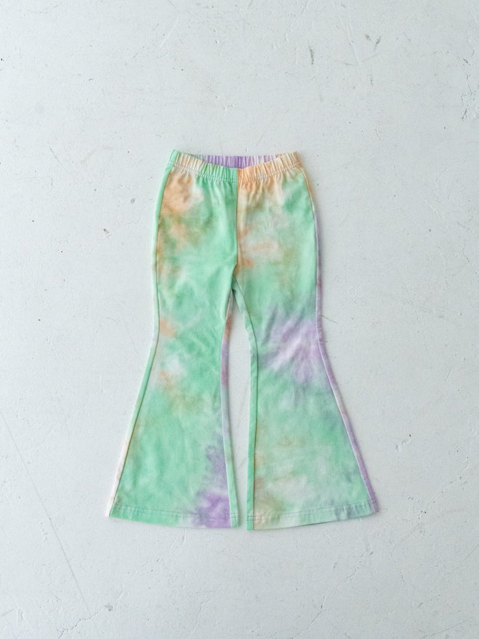Tie-dye flare pants