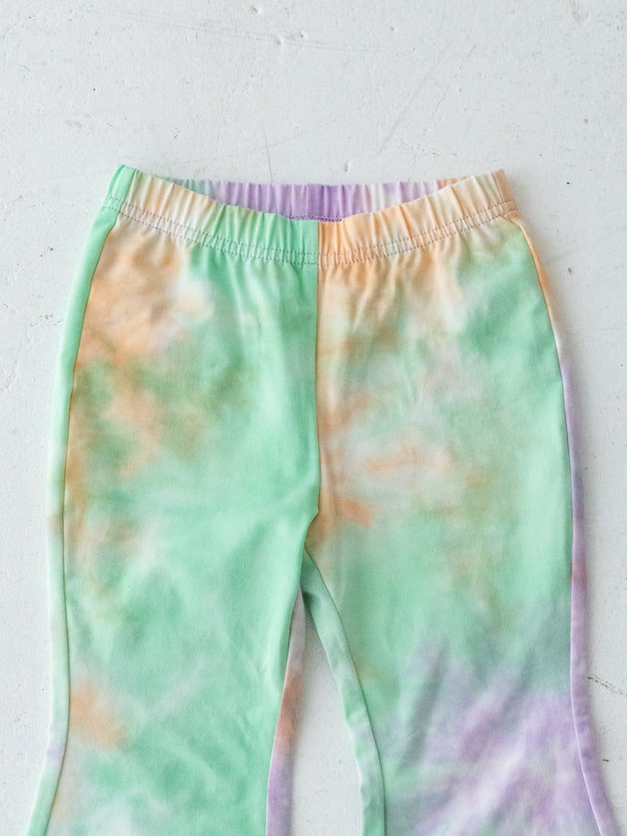Tie-dye flare pants