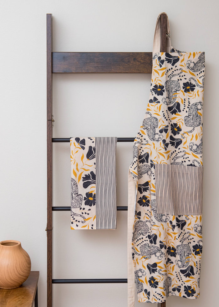 Tiger Tiger Cotton Tea Towel – Jungle Botanical Design