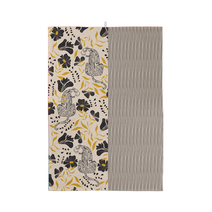 Tiger Tiger Cotton Tea Towel – Jungle Botanical Design