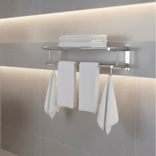 Towel Holder | Wall-Mounted Stainless Steel Rack | Space-Saving Bathroom & Kitchen Storage