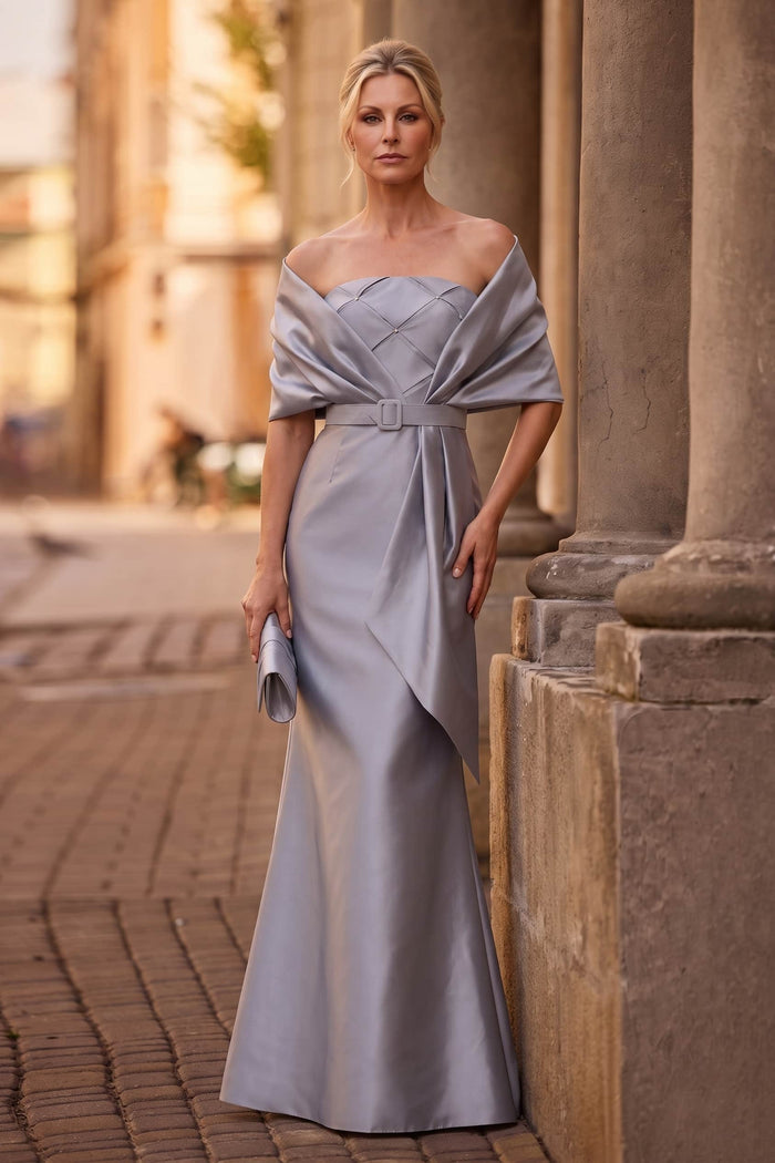 Trumpet 2 Pieces Floor Length Mother of the Bride Dresses CM0370