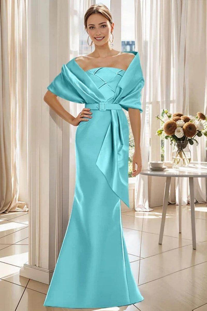 Trumpet 2 Pieces Floor Length Mother of the Bride Dresses CM0370 - COCOMELODY