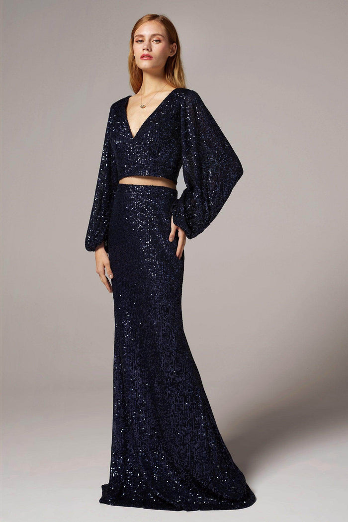 Trumpet-Mermaid Ankle Length Sequined Dress CS0304 - COCOMELODY